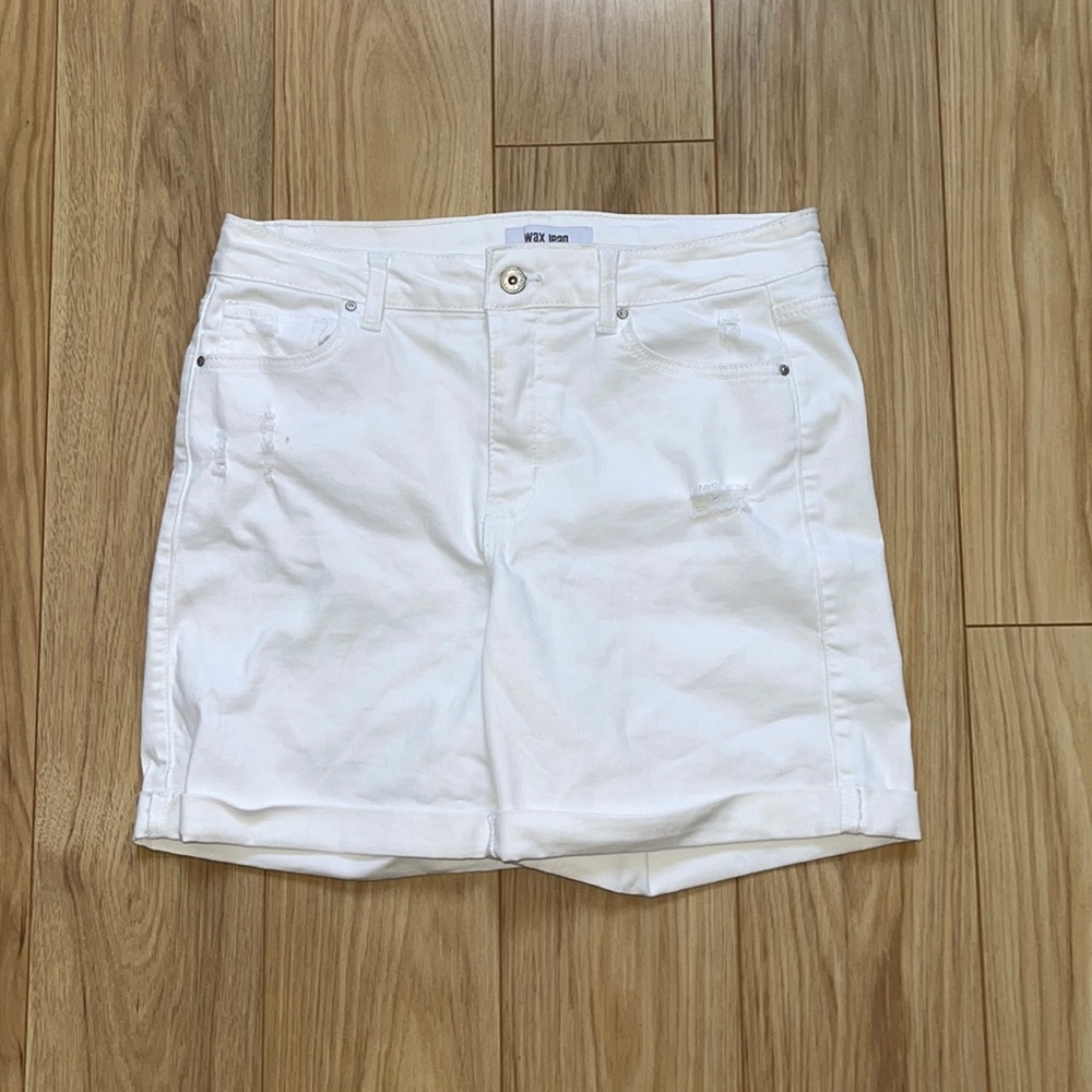 White Jean Shorts TBD P